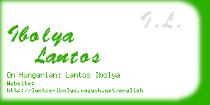 ibolya lantos business card
